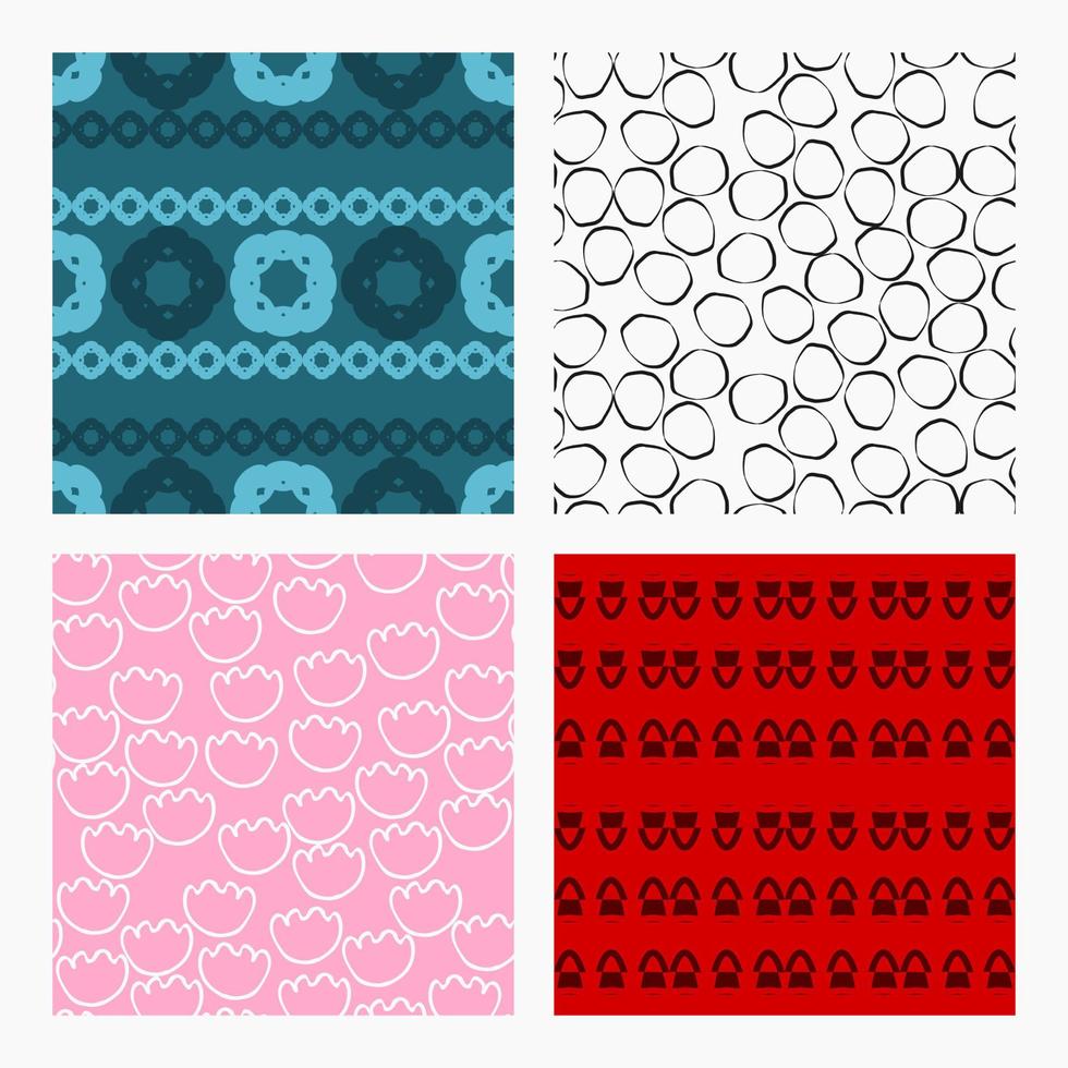 a collection of artistic and elegant seamless patterns. Perfect for home, office, invitation, fabric and other design projects vector