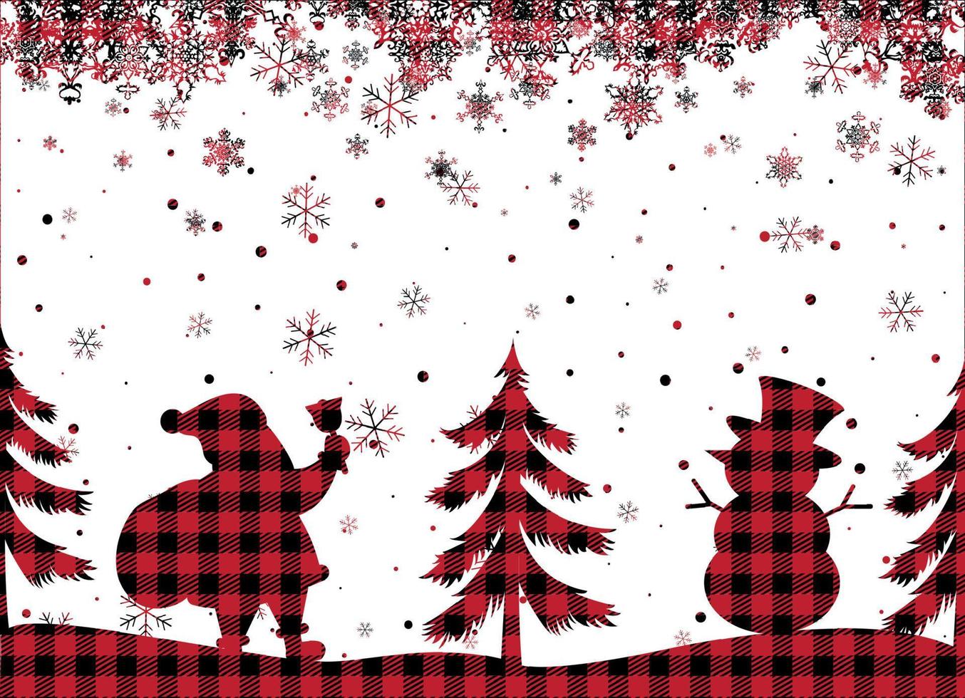 Christmas and New Year pattern at Buffalo Plaid. Festive background for design and print esp10 vector