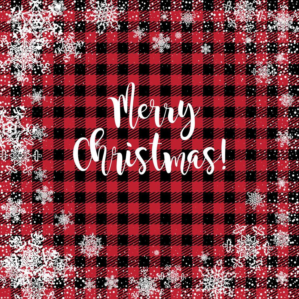 Christmas and New Year pattern at Buffalo Plaid. Festive background for design and print esp10 vector