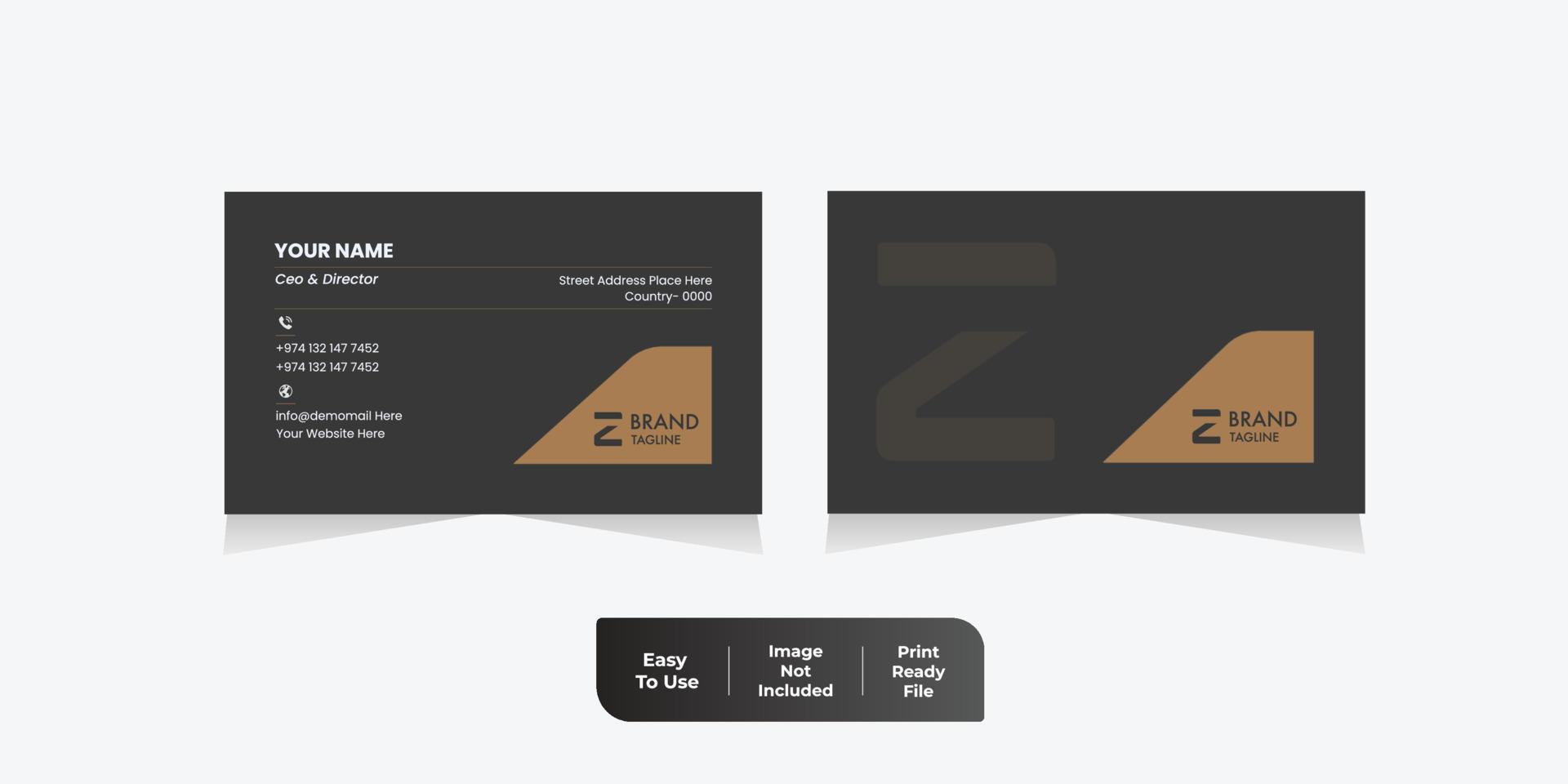 Minimal Professional Creative Corporate Business Card Template vector
