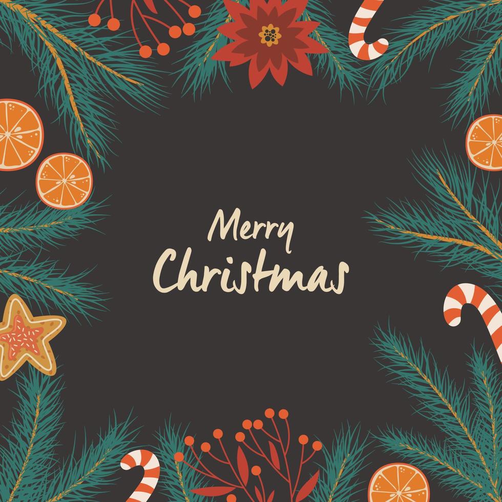 Merry Christmas abstract greeting card vector