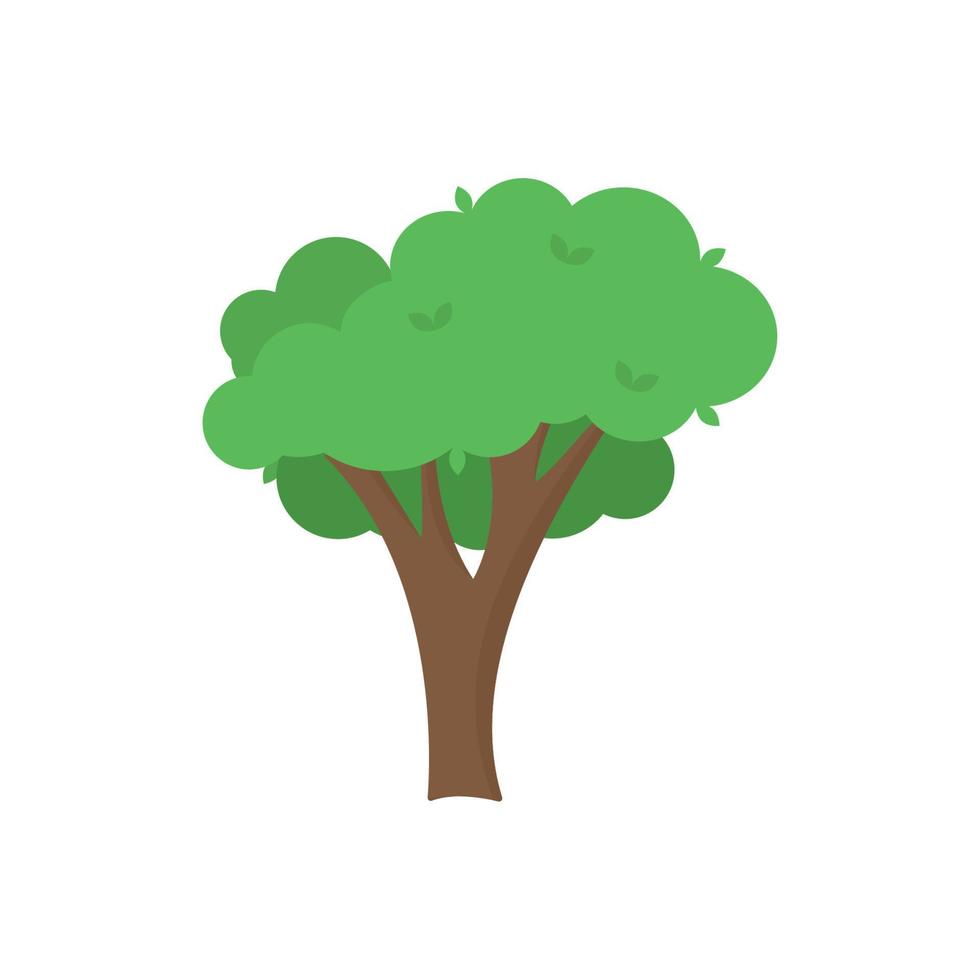 Flat tree icon illustration. Trees forest simple plant silhouette icon. Nature oak organic set design. vector