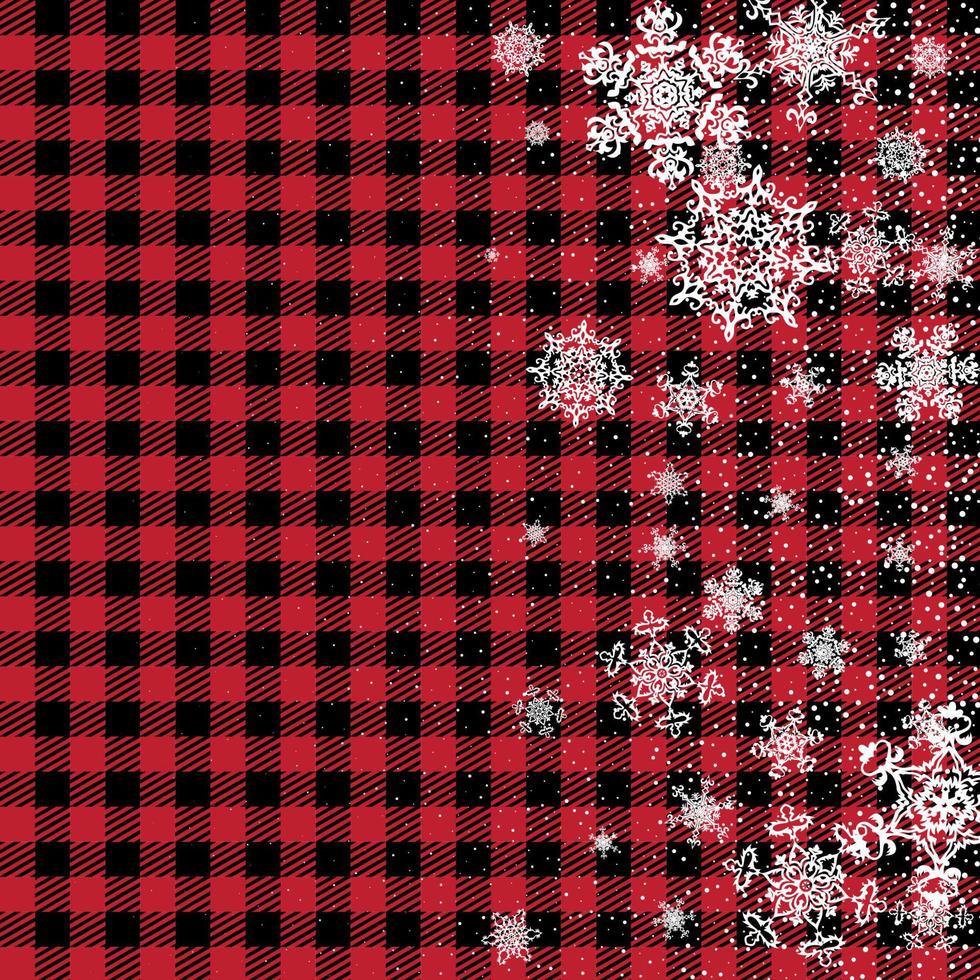 Christmas and New Year pattern at Buffalo Plaid. Festive background for design and print esp10 vector