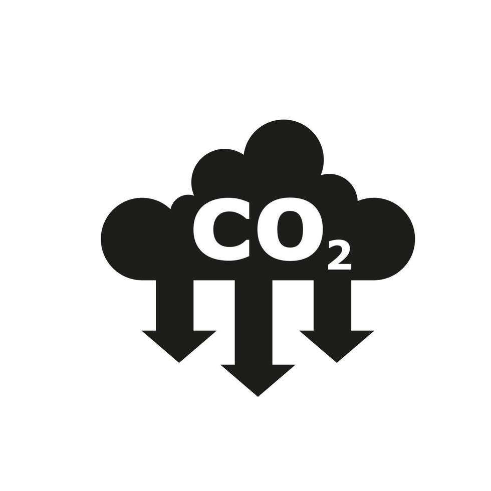 CO2 warning traffic sign frame Vector illustration