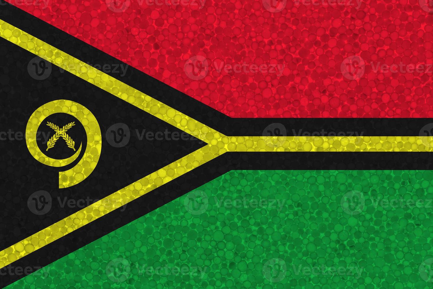 Flag of Vanuatu on styrofoam texture photo