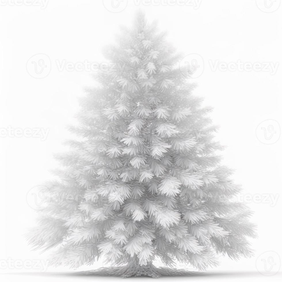 3d christmas tree on isolated white background. Holiday, celebration, december, merry christmas photo