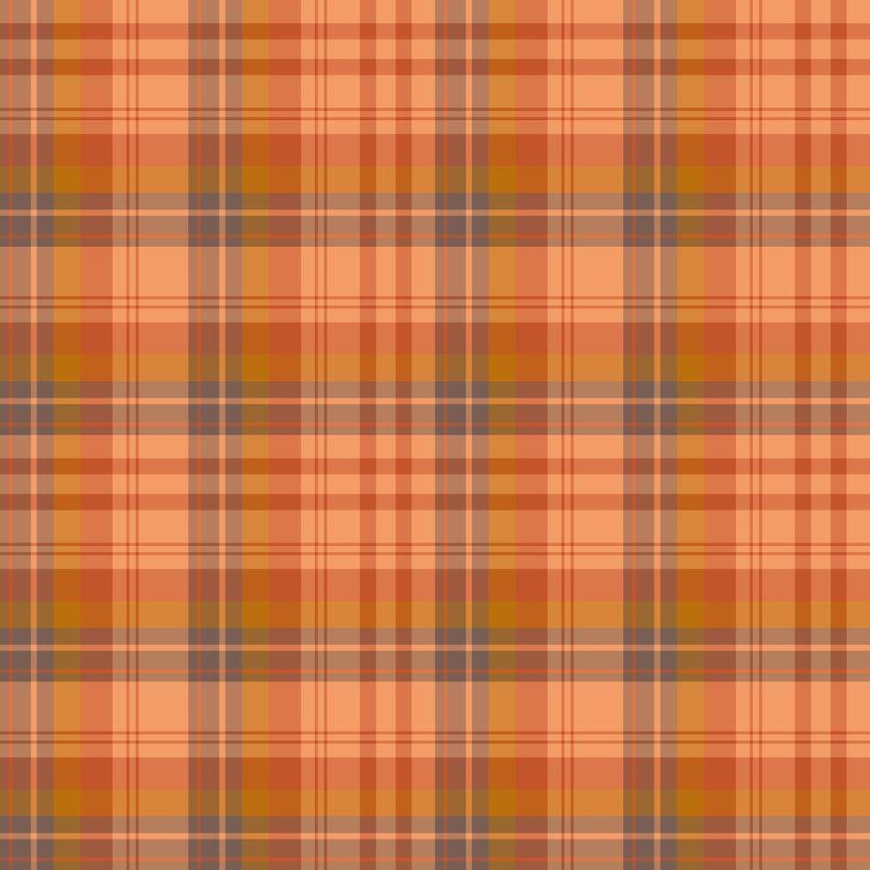 Seamless pattern in orange and brown colors for plaid, fabric, textile, clothes, tablecloth and other things. Vector image.
