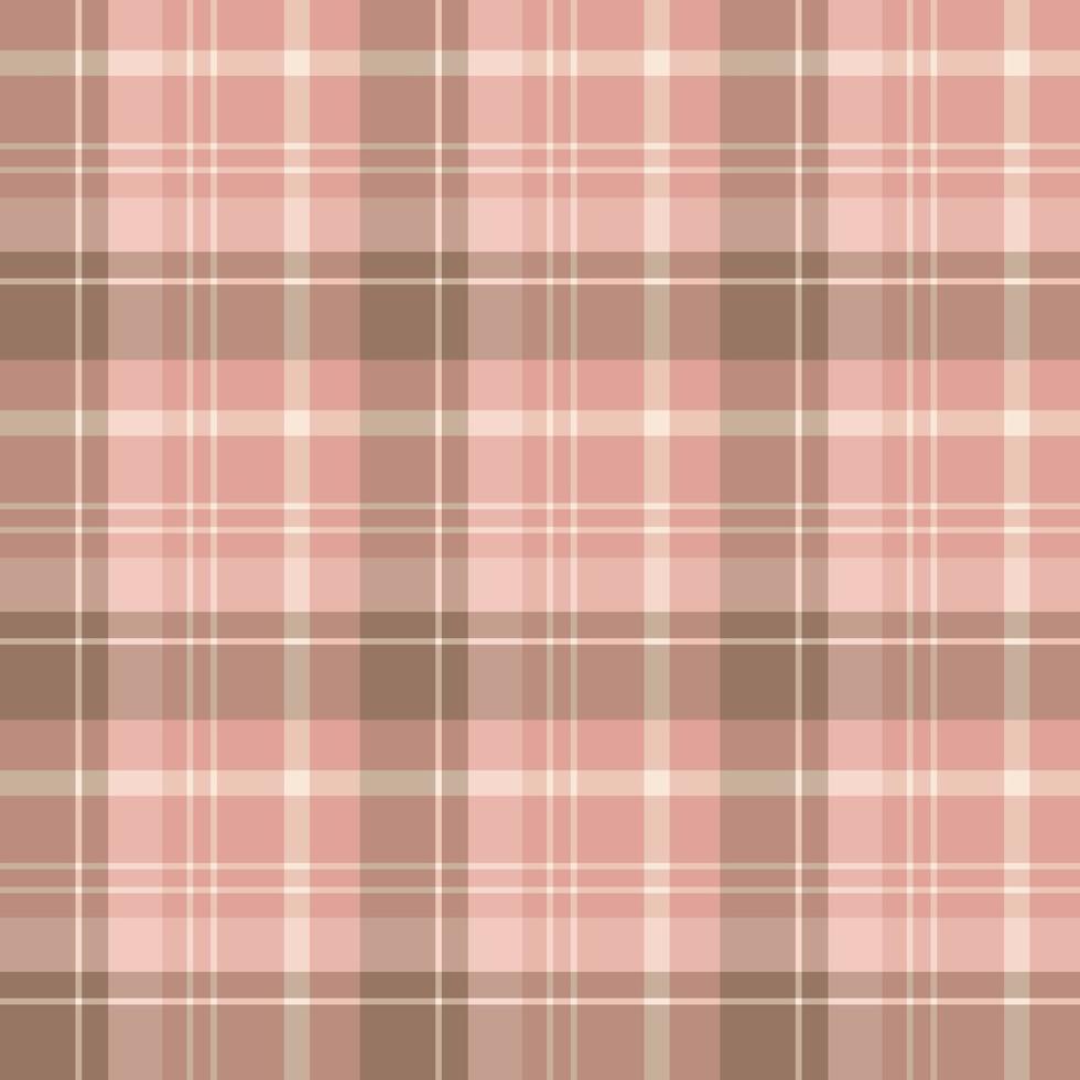Seamless pattern in brown and discreet pink colors for plaid, fabric, textile, clothes, tablecloth and other things. Vector image.