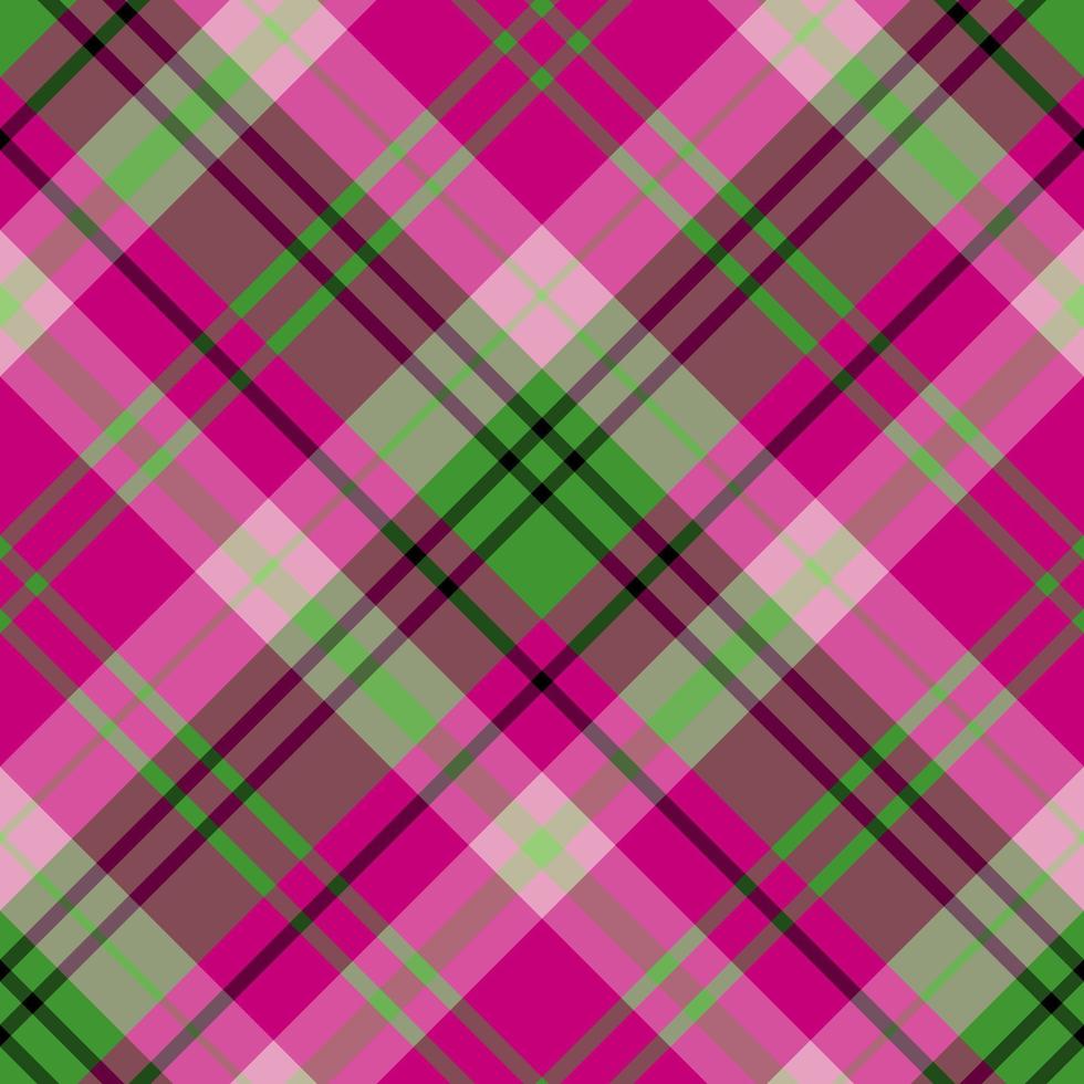 Seamless pattern in bright pink and green colors for plaid, fabric, textile, clothes, tablecloth and other things. Vector image. 2