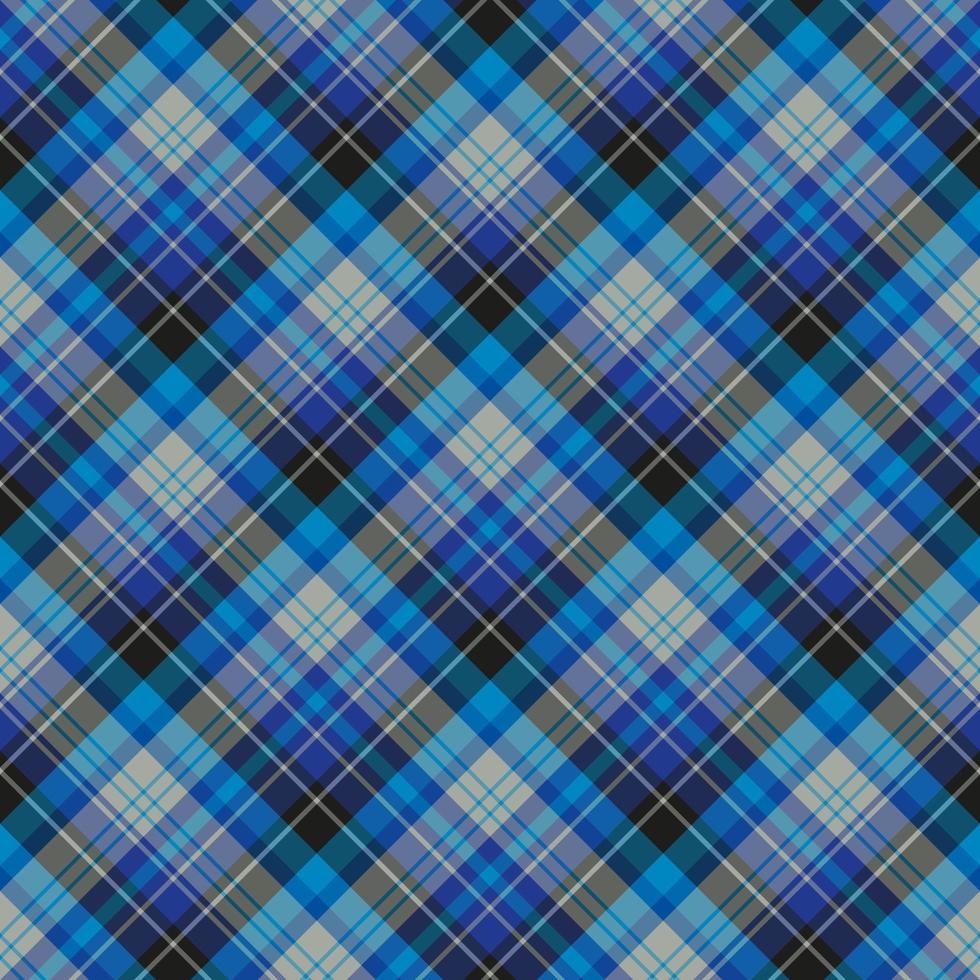 Seamless pattern in gray, black and blue colors for plaid, fabric, textile, clothes, tablecloth and other things. Vector image. 2