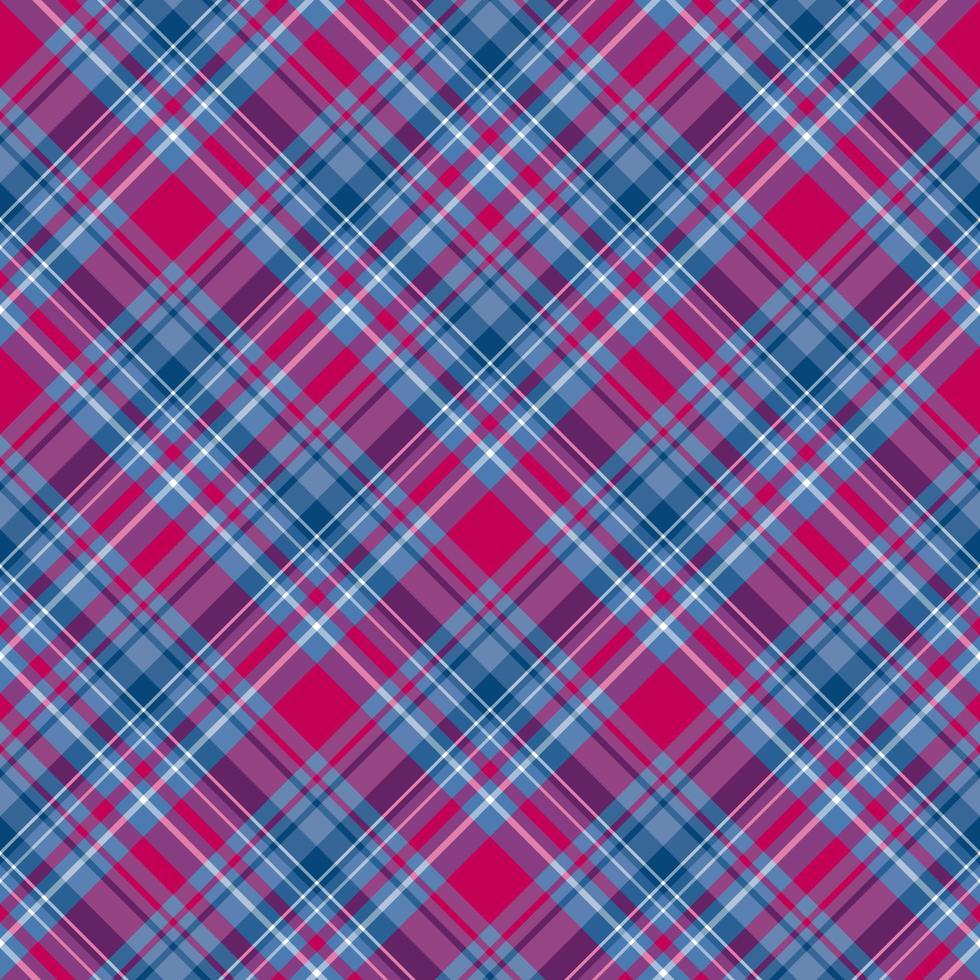 patrón transparente en colores azul, rosa brillante y blanco para tela escocesa, tela, textil, ropa, mantel y otras cosas. imagen vectorial 2 vector