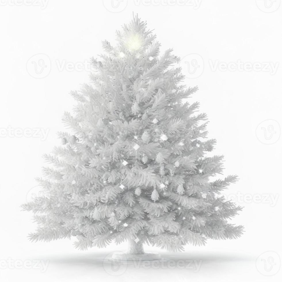 3d christmas tree on isolated white background. Holiday, celebration, december, merry christmas photo