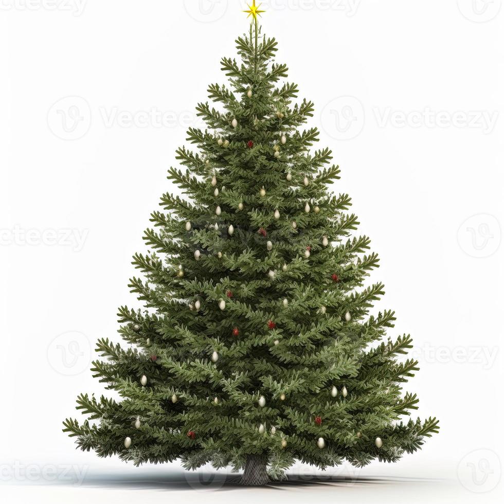 3d christmas tree on isolated white background. Holiday, celebration, december, merry christmas photo