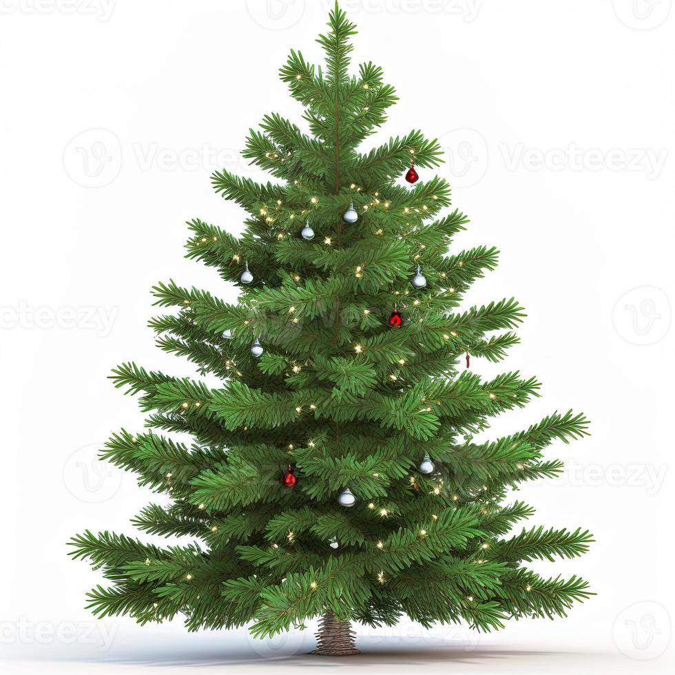 3d christmas tree on isolated white background. Holiday, celebration, december, merry christmas photo