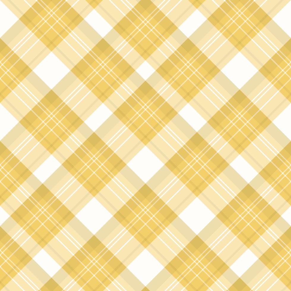 Seamless pattern in yellow and white colors for plaid, fabric, textile, clothes, tablecloth and other things. Vector image. 2