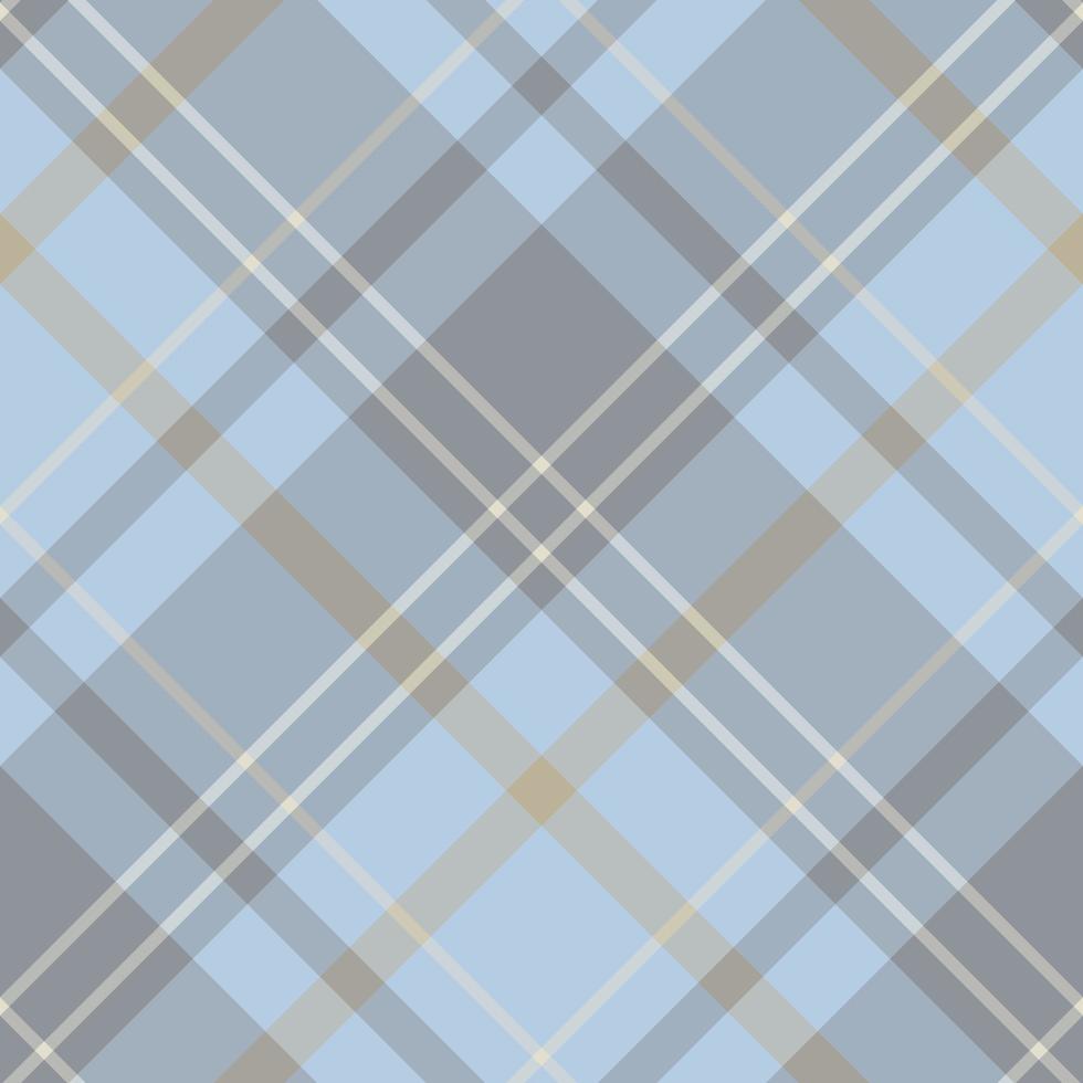 Seamless pattern in discreet blue and beige colors for plaid, fabric, textile, clothes, tablecloth and other things. Vector image. 2