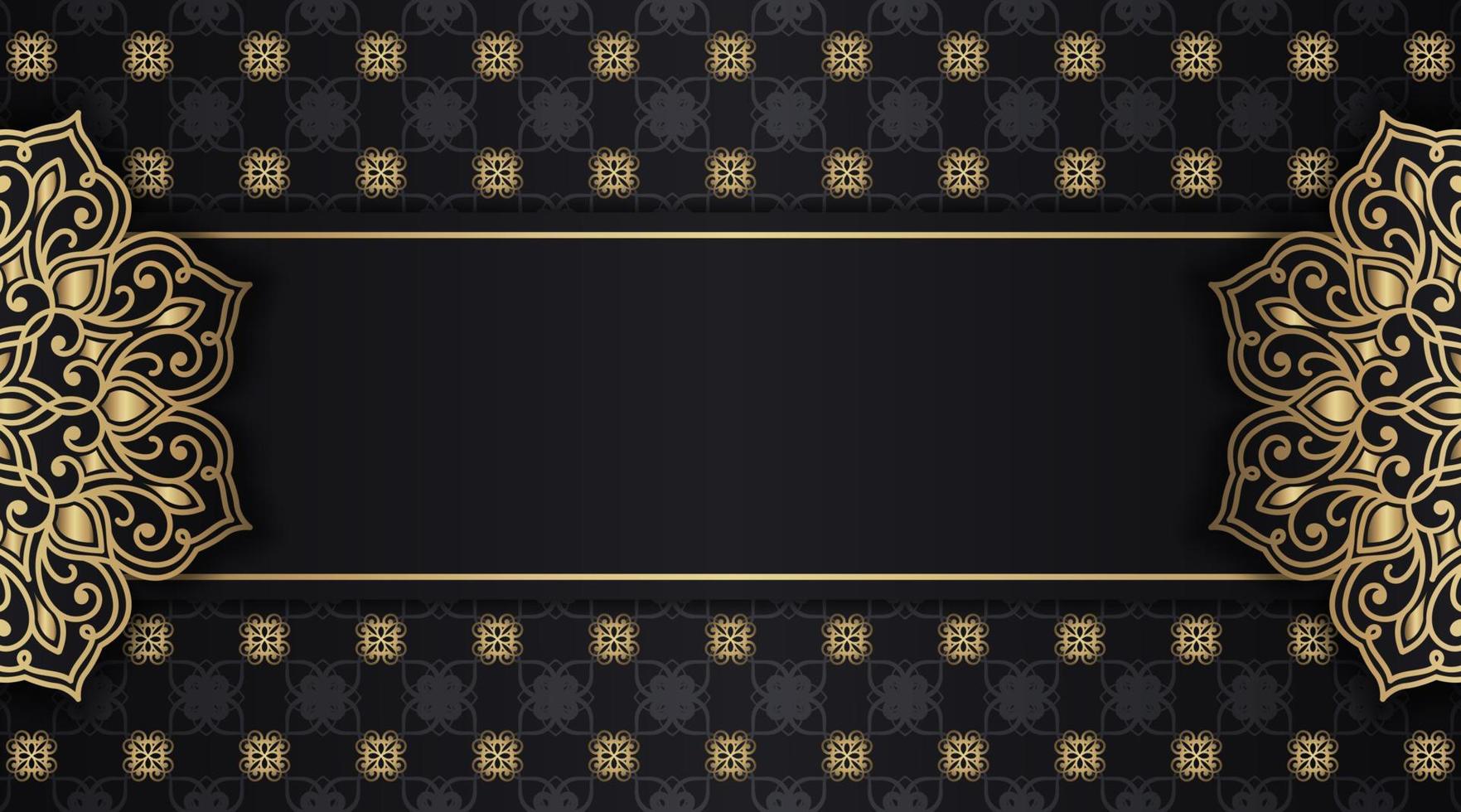 simple background with gold ornament border vector