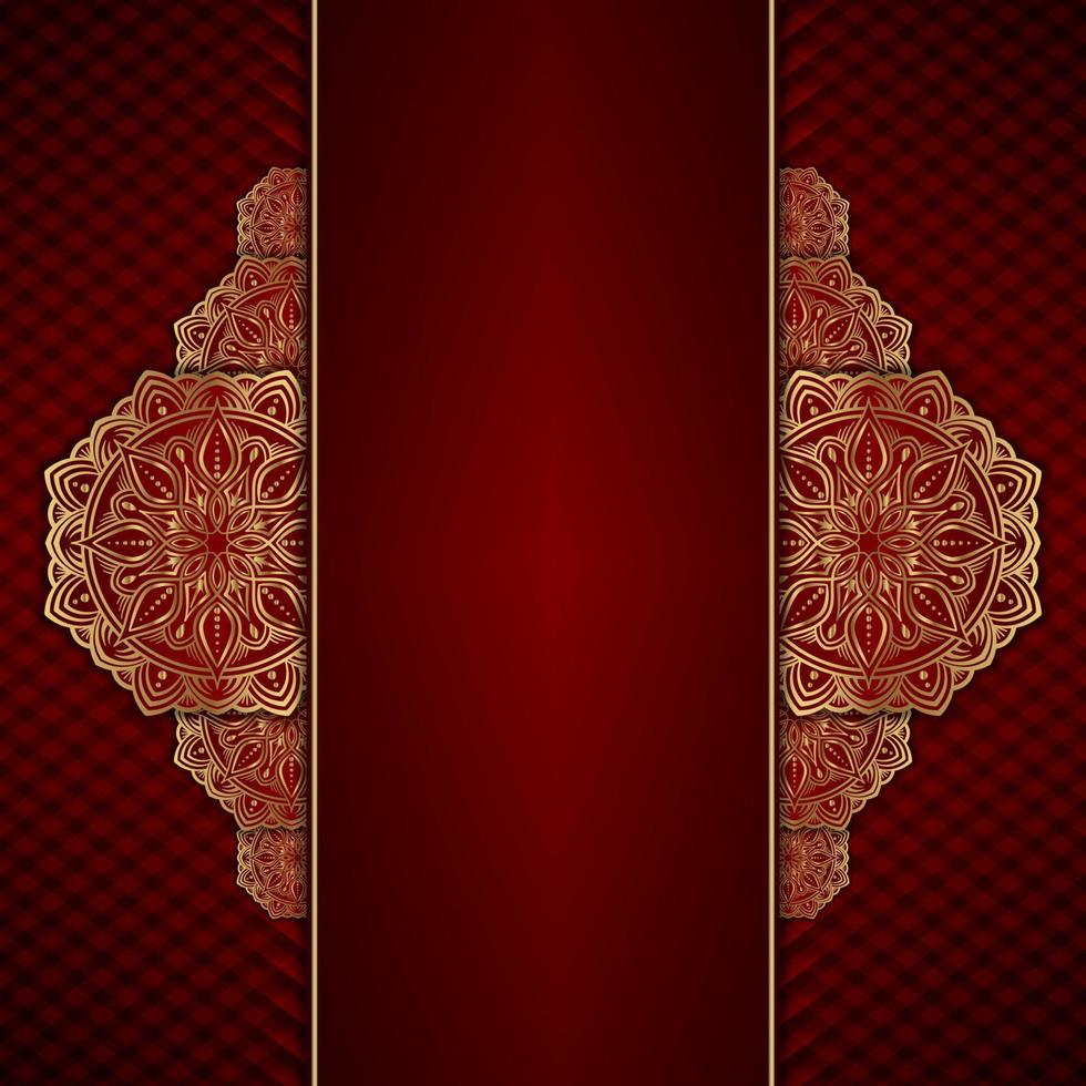 luxury mandala background red and gold vector design 14004344 Vector