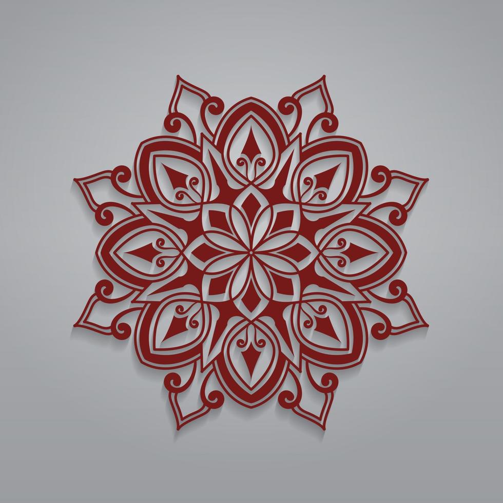 mandala ornamental, círculo decorativo, diseño vectorial vector