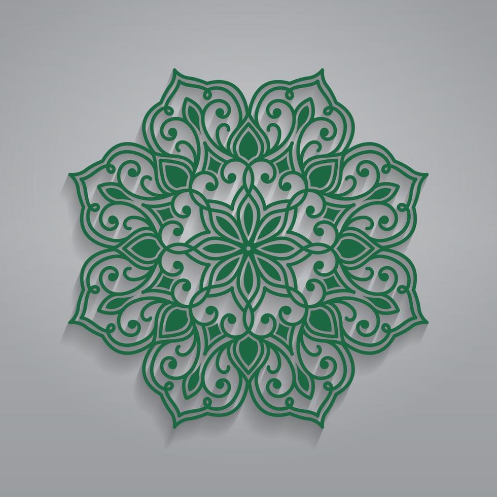 mandala ornamental, círculo decorativo, diseño vectorial vector