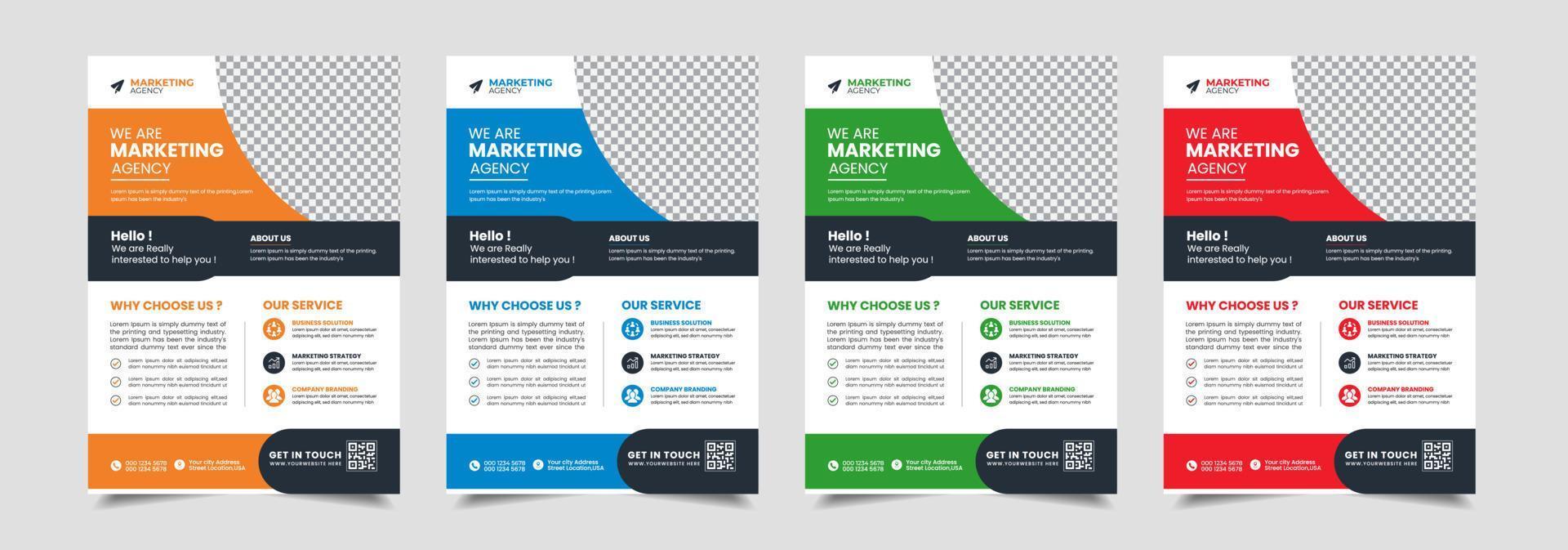 Business Flyer Corporate Flyer Template Geometric shape Flyer Abstract Colorful concepts vector