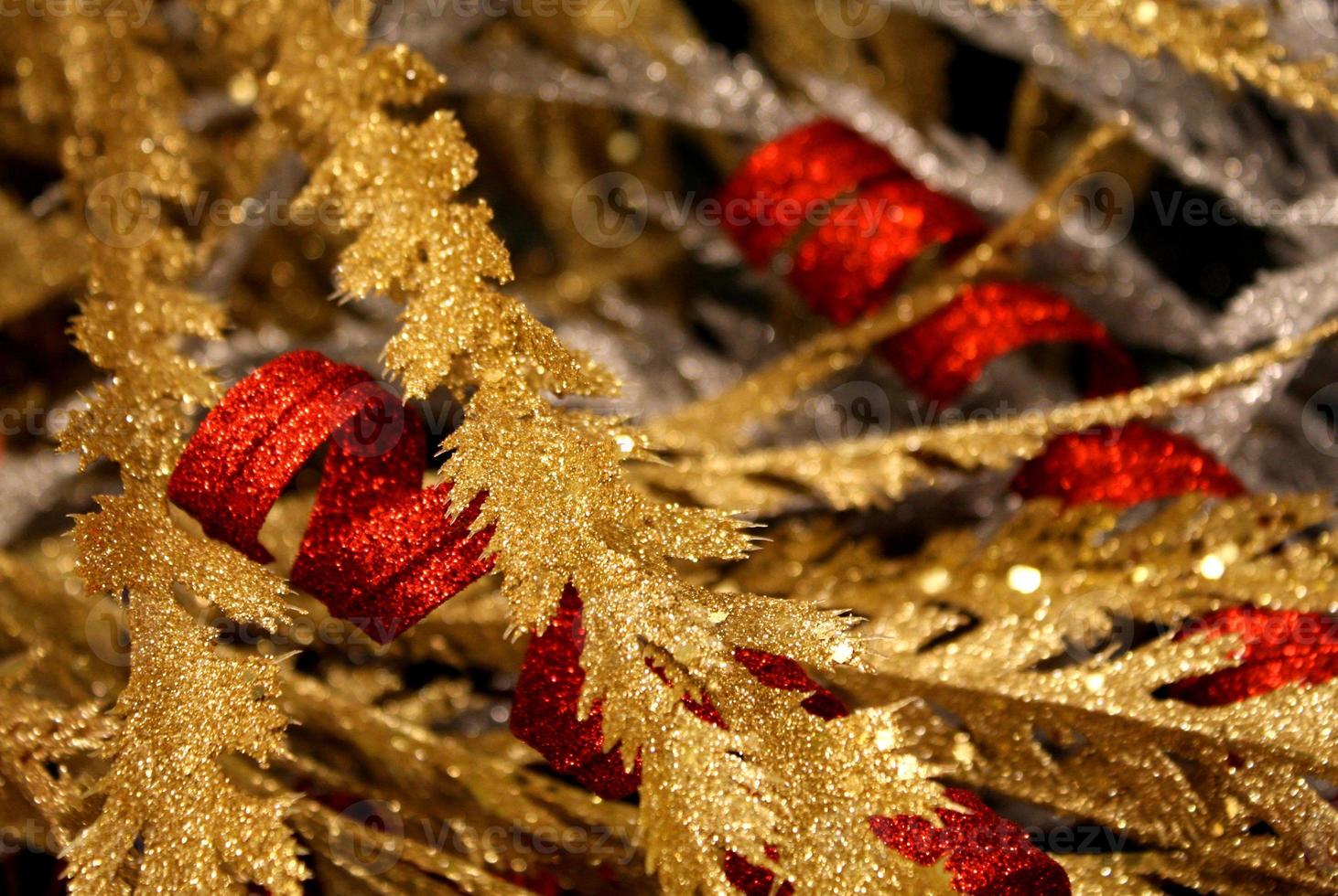 Ornate Gold and Red Metallic Holiday Decor photo