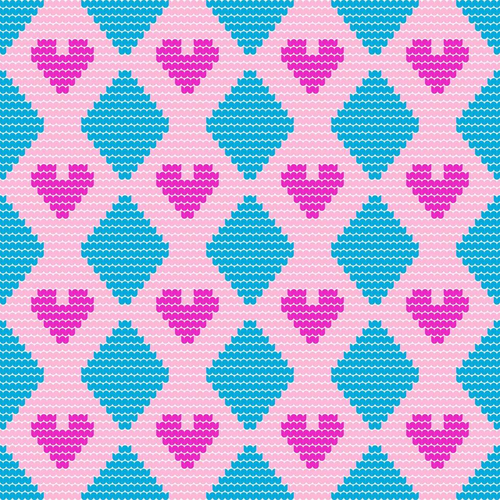 Hand drawn vector seamless pattern of knitting texture for the background of the postcards, invitations, wallpapers, banners and fabric pattern.