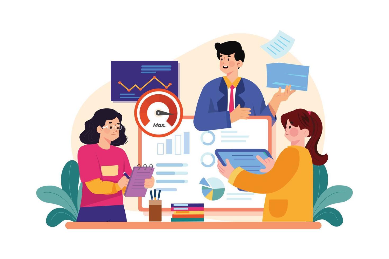 Business Activities Illustration concept. Flat illustration isolated on white background vector