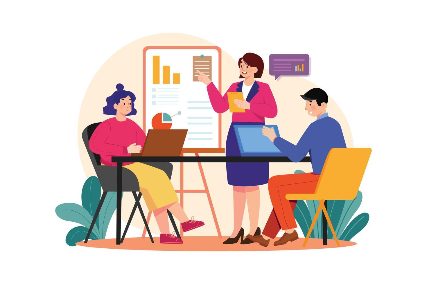 Business Activities Illustration concept. Flat illustration isolated on white background vector