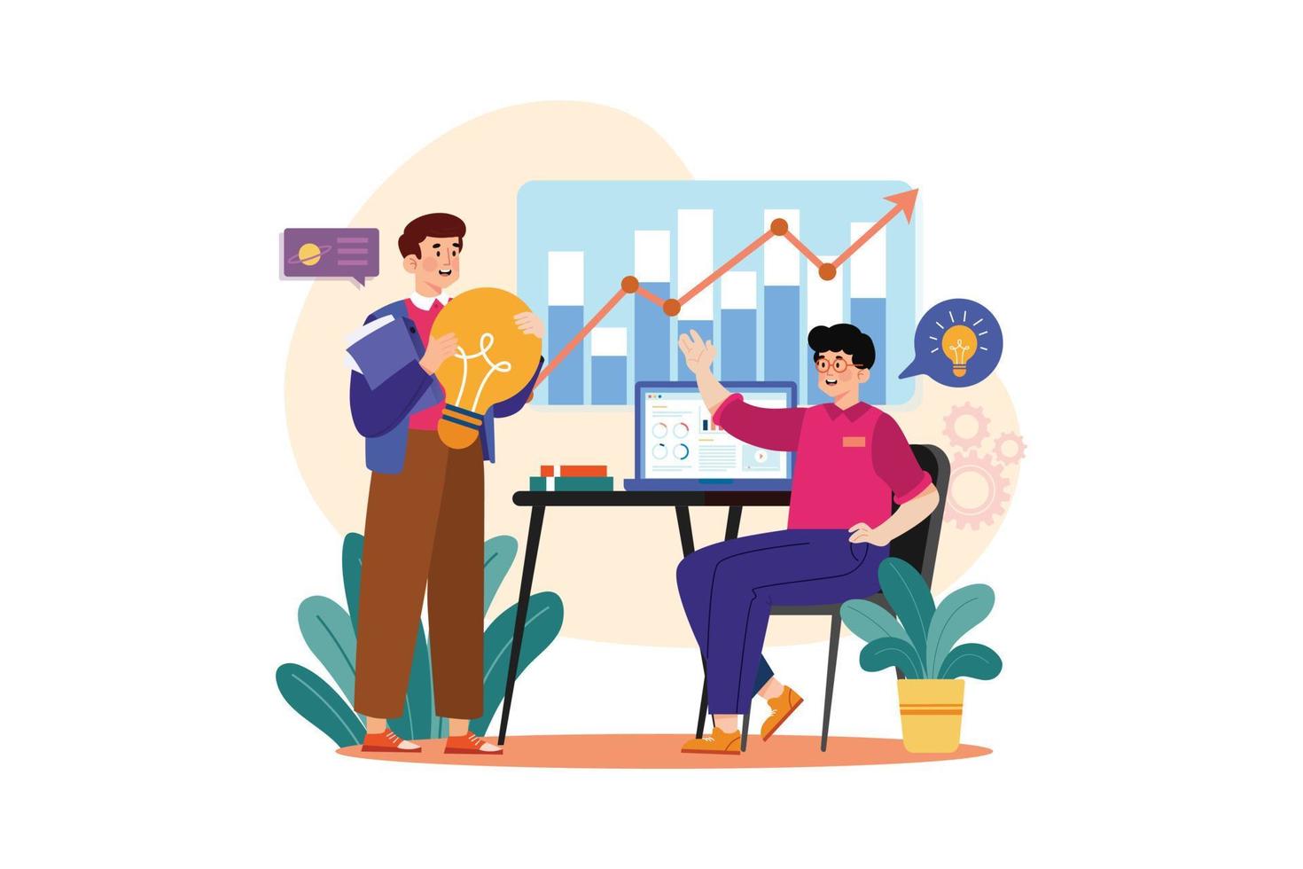 Business Activities Illustration concept. Flat illustration isolated on white background vector