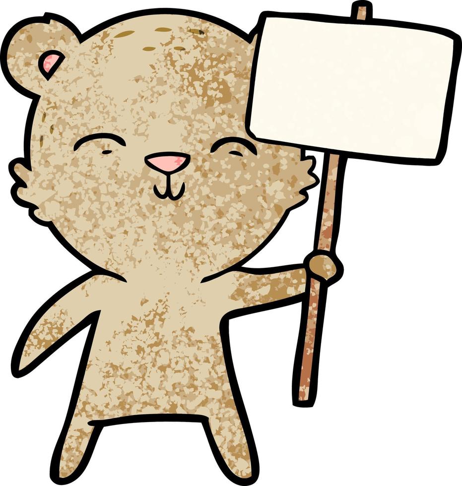 Vector bear character in cartoon style