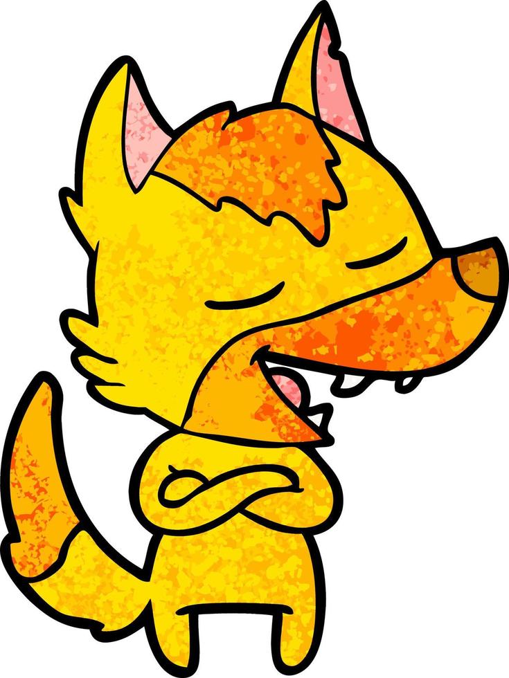 Vector fox character in cartoon style