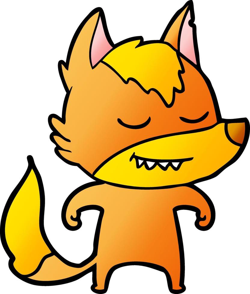 Vector fox character in cartoon style