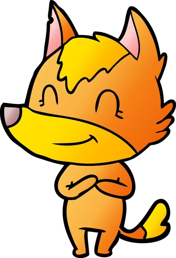 Vector fox character in cartoon style