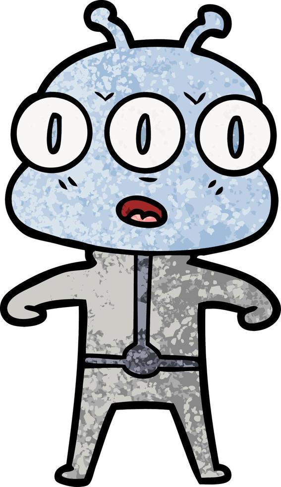 Vector alien character in cartoon style