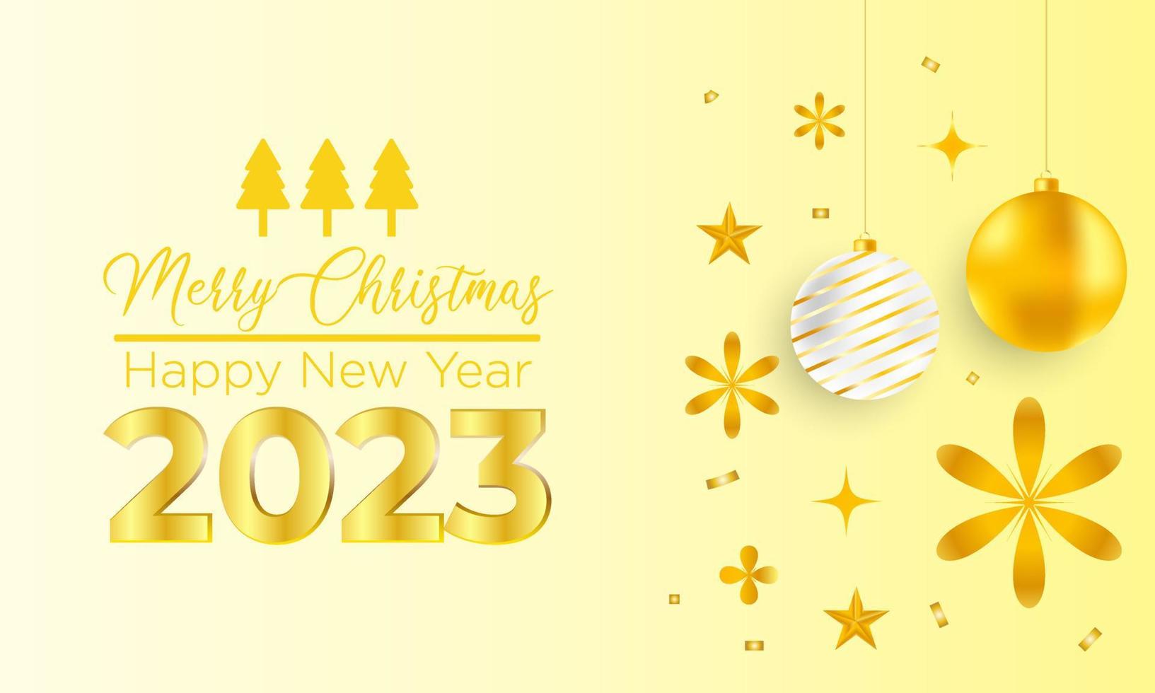 merry christmas and happy new year background vector