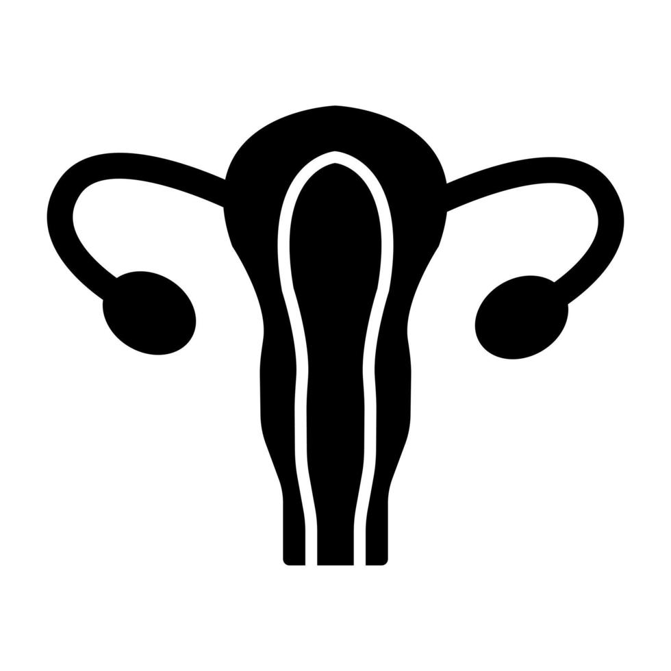 un diseño de icono del órgano reproductor femenino vector