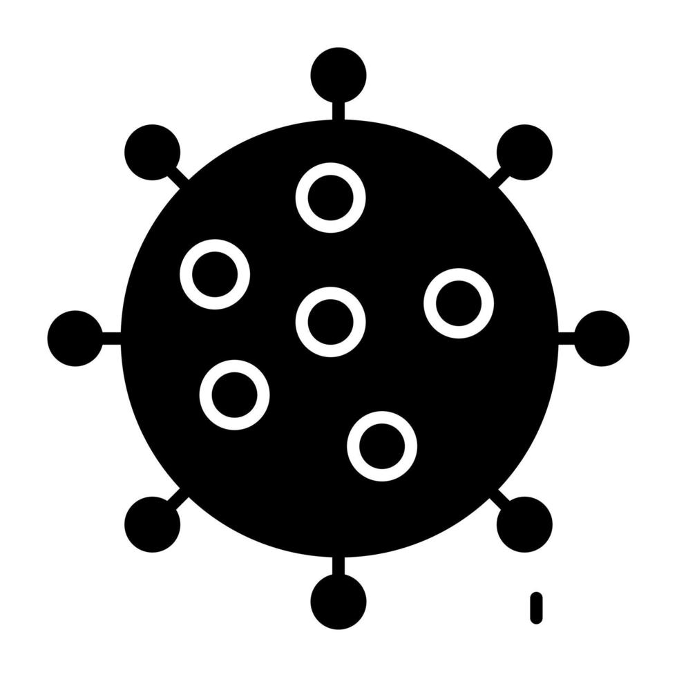 Glyph design icon of COVID-19 vector