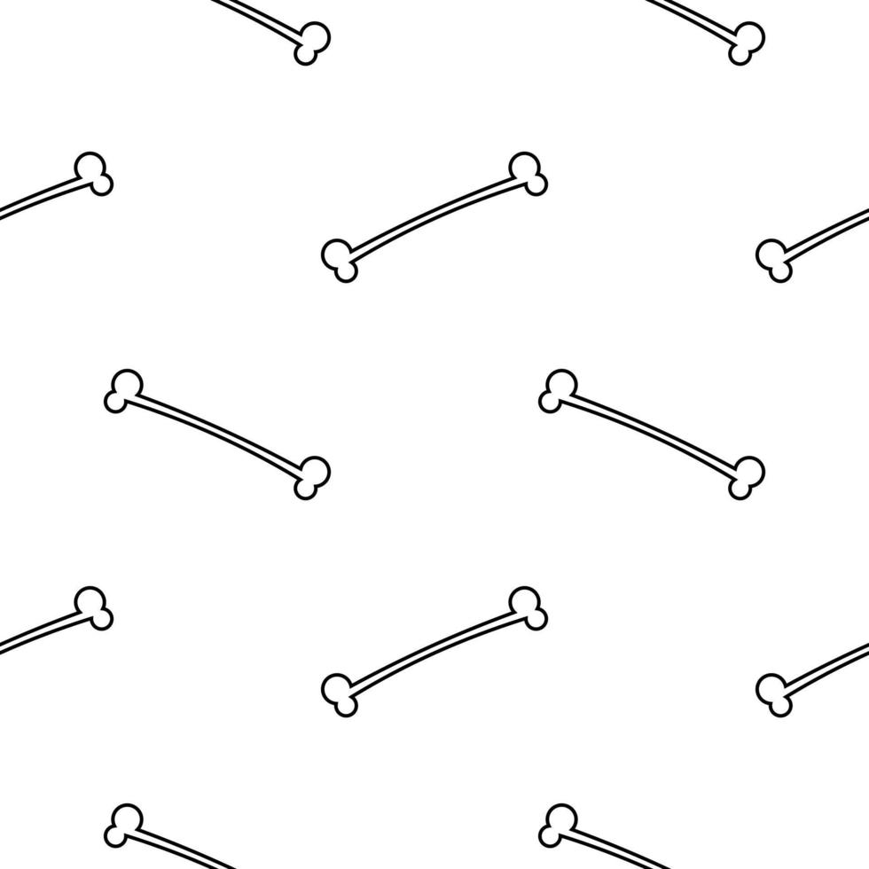 hand drawn seamless pattern of bones 4 vector