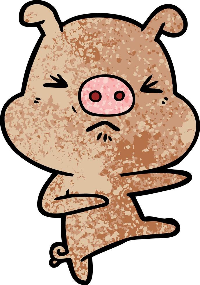 Vector pig character in cartoon style