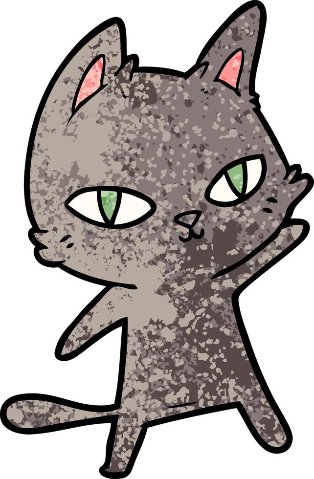 personaje de gato vectorial en estilo de dibujos animados vector