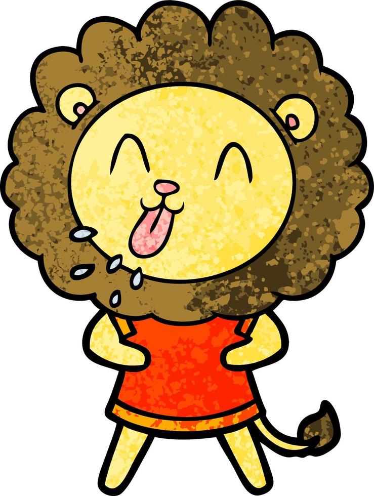 Vector lion character in cartoon style