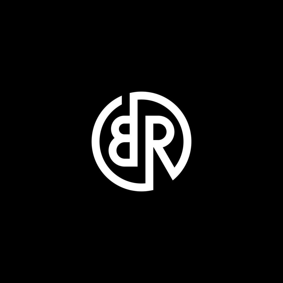 BR CIRCLE initial monogram vector icon