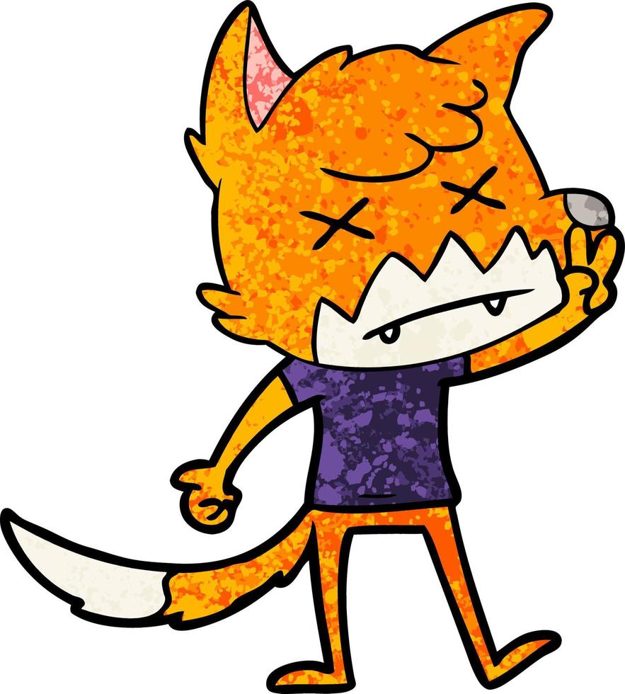 Vector fox character in cartoon style
