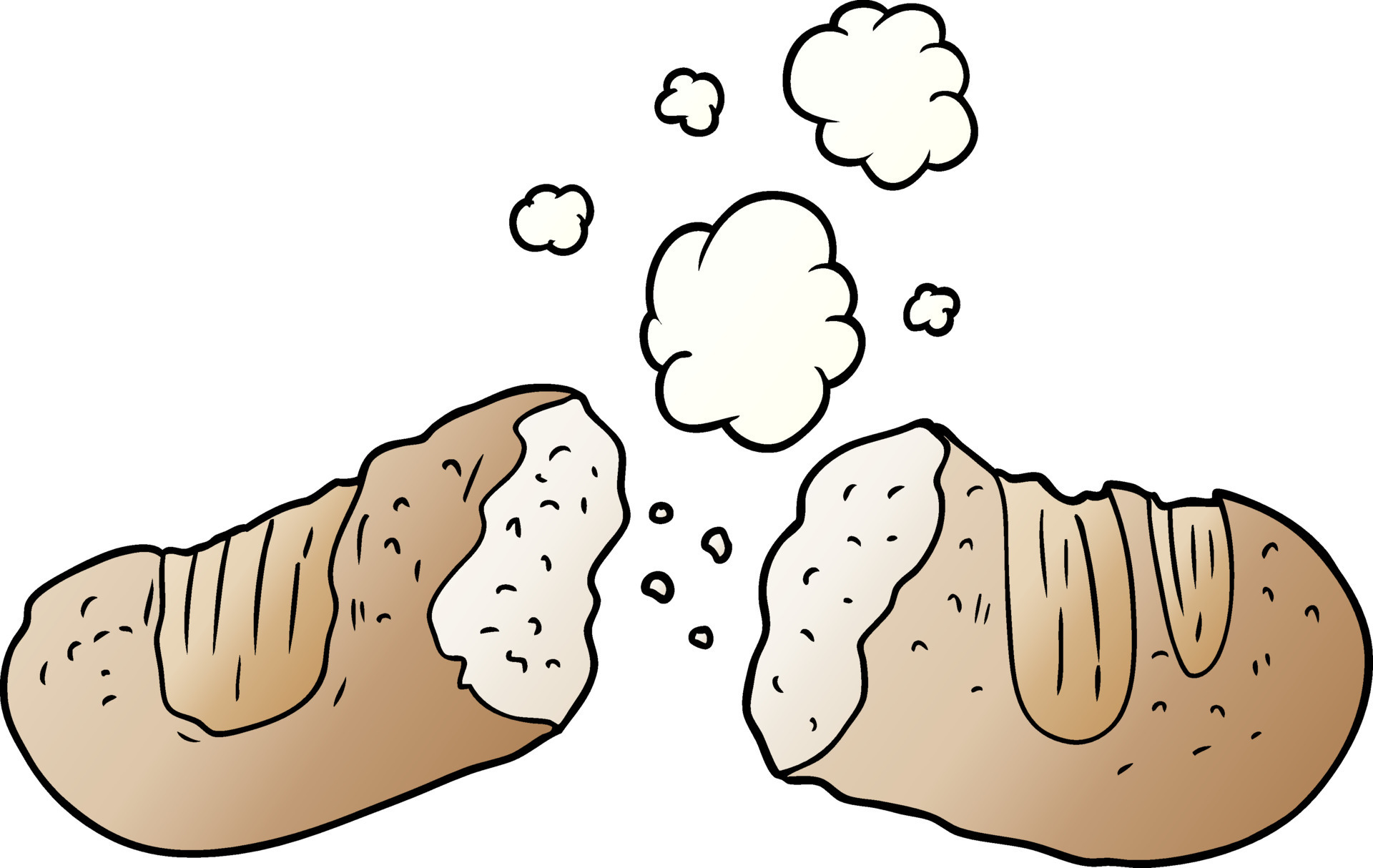 cartoon broken bread 14005066 Vector Art at Vecteezy