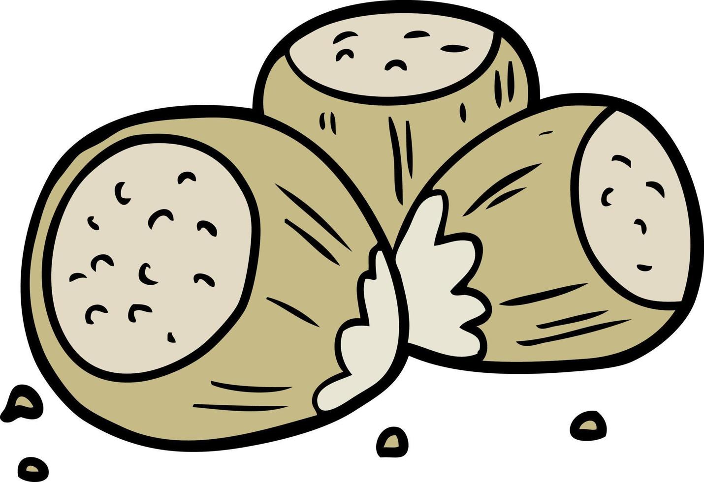 cartoon tasty hazelnuts vector