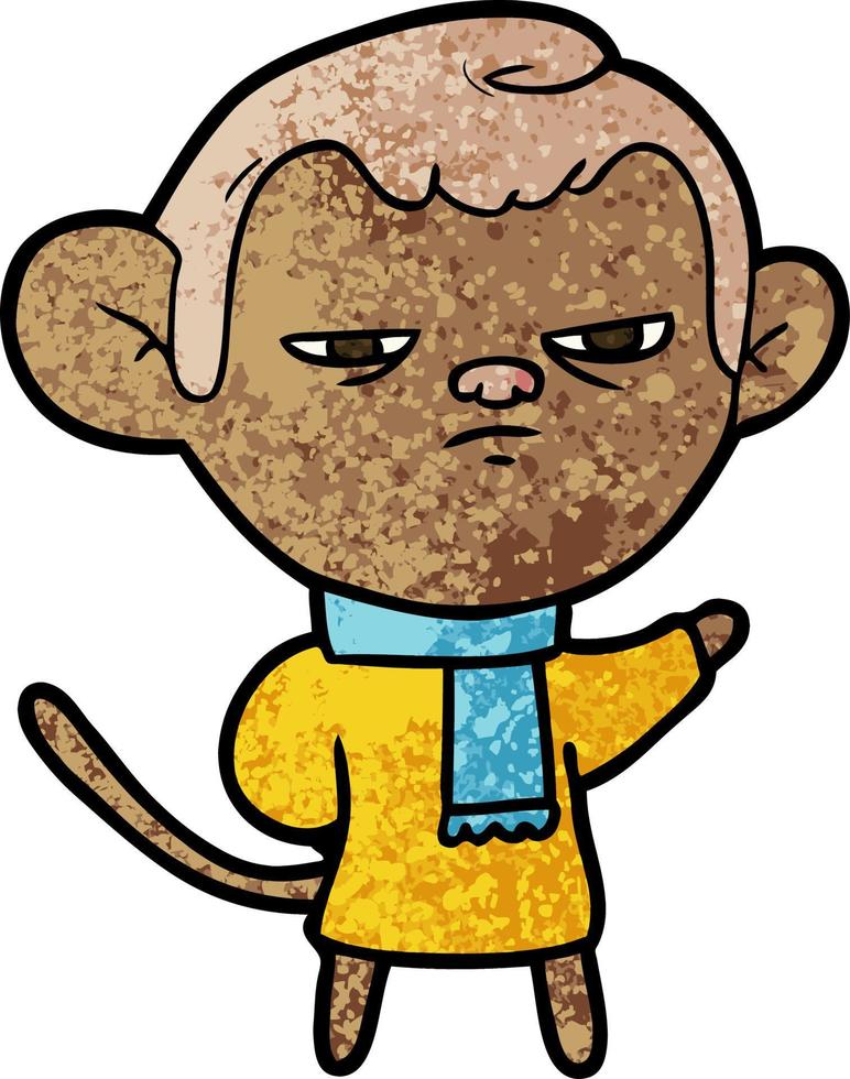 Vector monkey character in cartoon style