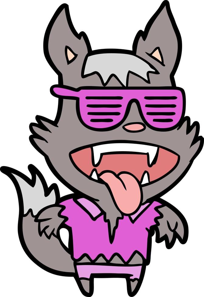 cartoon funny werewolf vector