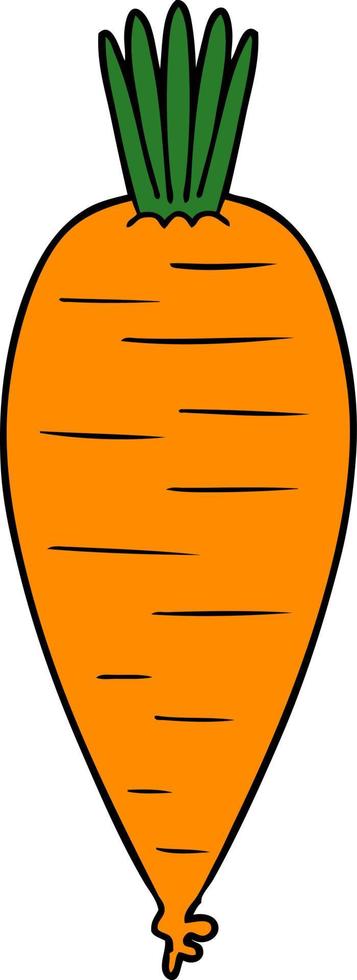 cartoon isolated carrot vector