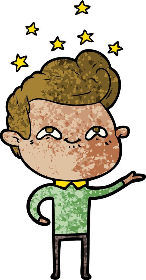 Vector boy character in cartoon style